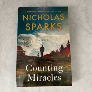 NWT Counting Miracles by Nicholas Sparks - Large Print Paperback Edition